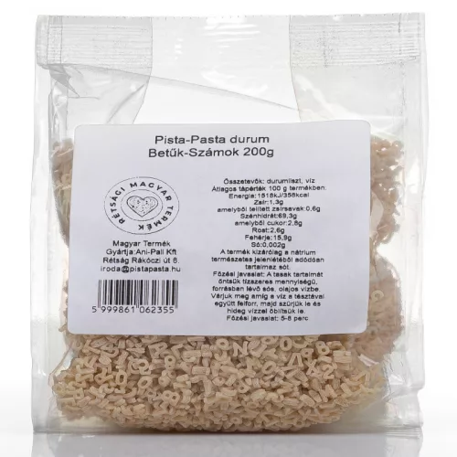 Pista Pasta durum betűtészta 200 g