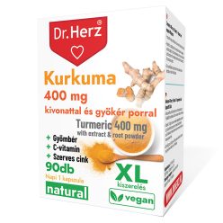 Dr.herz kurkuma+gyömér+c-vitamin kapszula 90 db