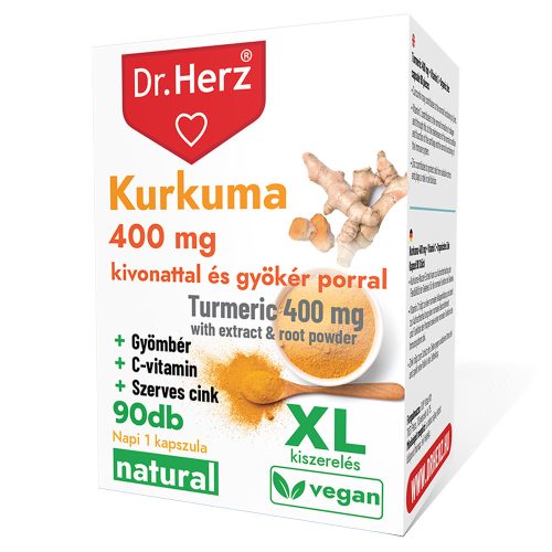 Dr.herz kurkuma+gyömér+c-vitamin kapszula 90 db