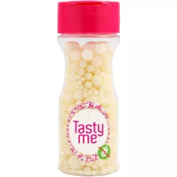   Tasty Me gluténmentes cukorgyöngy tortadekor mix fehér 70 g