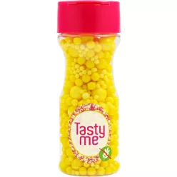   Tasty Me gluténmentes cukorgyöngy tortadekor mix sárga 70 g