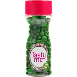   Tasty Me gluténmentes cukorgyöngy tortadekor mix sötétzöld 70 g