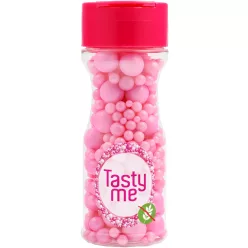   Tasty Me gluténmentes cukorgyöngy tortadekor mix világosrózsaszín 70 g