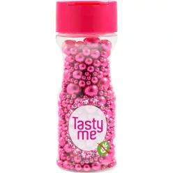   Tasty Me gluténmentes metallic pearls tortadekor mix pink 75 g