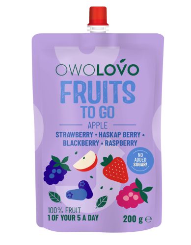 Owolovo gyümölcspüré alma-eper-szeder-áfonya-málna 200 g