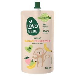   Lovo Bebe gyümölcspüré 6 hónapos kortól alma-eper-banán 120 g