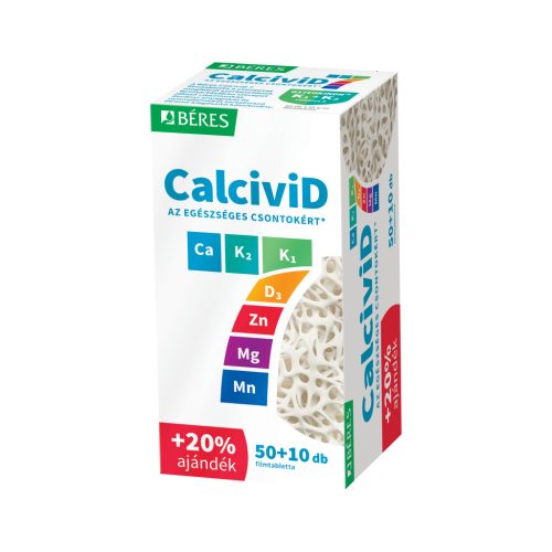 Béres calcivid 7 filmtabletta 50+10  60 db