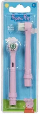 Peppa Malac 2 db pótkefe pink elemes gyermek fogkeféhez 1 db