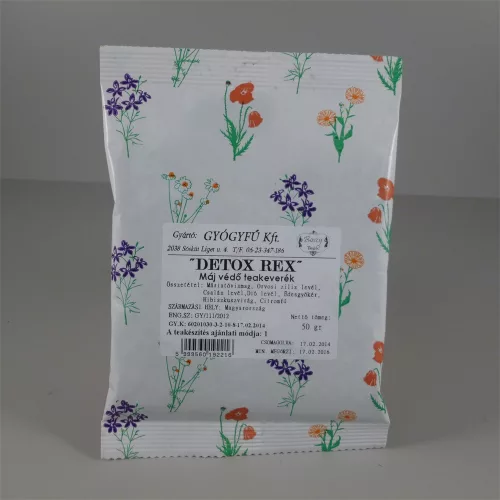 Gyógyfű detox rex májvédő teakeverék 50 g