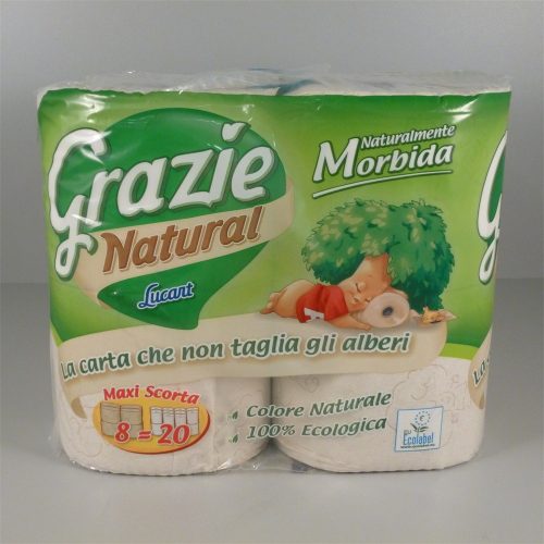 Grazie Natural toalettpapír 8 db 2 rétegű