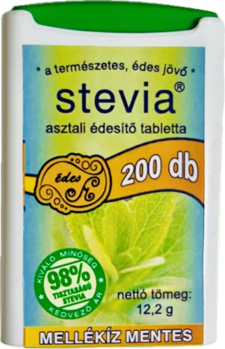 Stevia tabletta mellékíz mentes 200 db