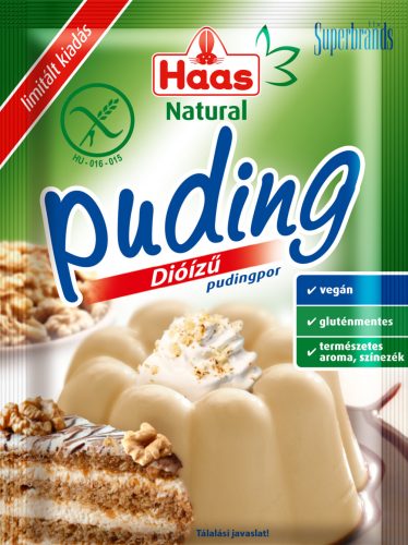 Haas natural pudingpor dió ízű 40 g