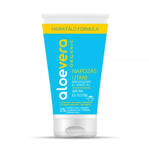 Aloe Vera Organic aloe vera eredeti napozás utáni bőrnyugtató és hűsítő tej 150 ml