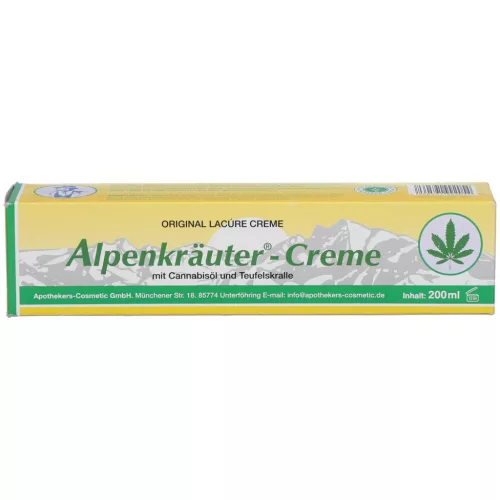 Alpenkrauter krém cannabis olajjal és ördögkarom kivonattal 200 ml