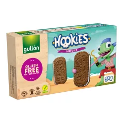   Gullón hookies gluténmentes kakaós szendvicskeksz krém töltelékkel 230 g