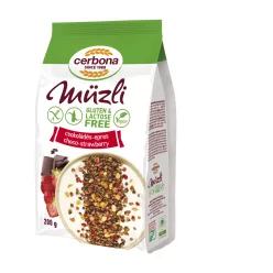 Cerbona gluténmentes müzli csokoládés-epres 200 g