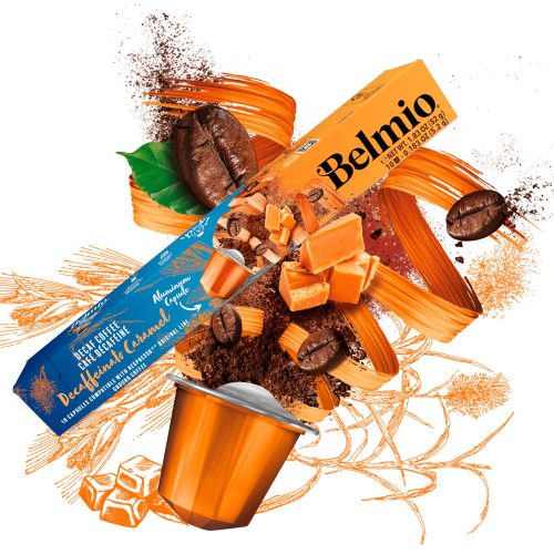 Belmio kávékapszula koffeinmentes caramel nespresso kompatibilis 10 db
