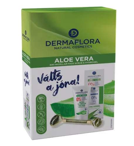 Dermaflora 0% díszdoboz (hidrogél+micellás arcradír+arcmasszírozó) aloe 1 db
