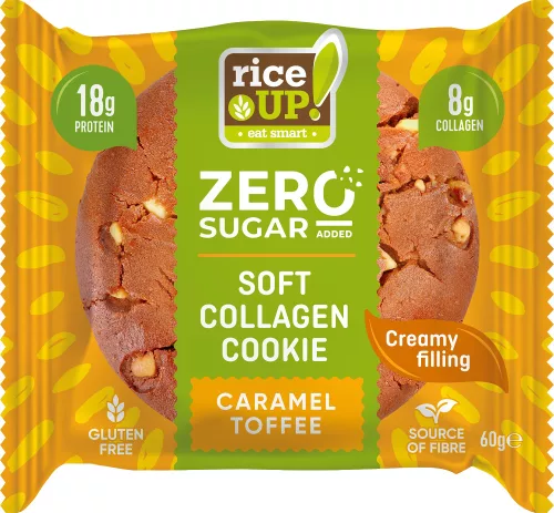 Rice Up zero kollagén, protein keksz karamell ízű 60 g