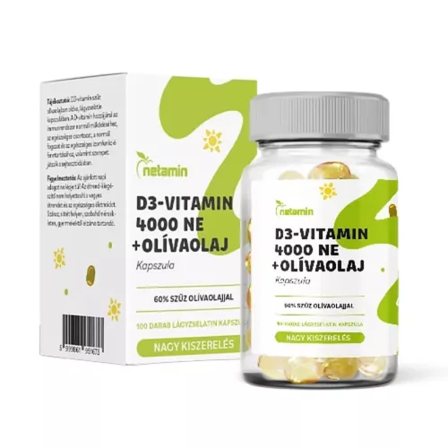 Netamin d3-vitamin 4000ne+olívaolaj kapszula 100 db