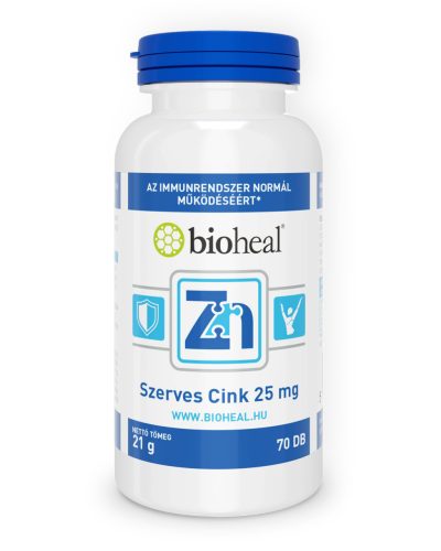 Bioheal szerves cink 25mg tabletta 70 db