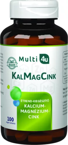 Multi 4u kalcium magnézium cink vegán tabletta 100 db