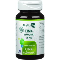 Multi 4u cink-glükonát 25mg vegán tabletta 90 db