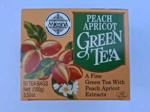 Mlesna zöld tea barack ízesítéssel 50x2g 100 g