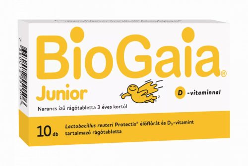 Biogaia junior rágótabletta d-vitaminnal narancs ízű 10 db