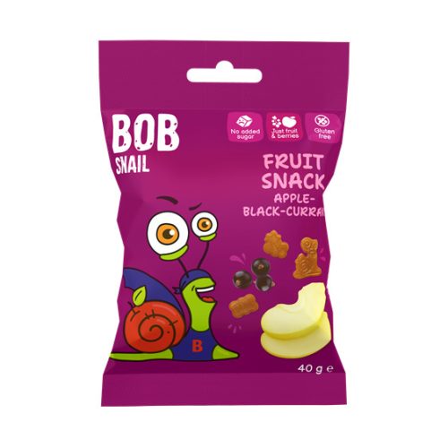 Bob Snail gyümölcs snack alma-feketeribizli 40 g