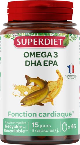 Superdiet omega 3 dha epa, a szív és érrendszer támogatására gélkapszula 45 db