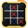 Tic Tac Toe hordozható elektronikus utazó társas és stratégiai XO játék, sárga, WOOZE