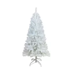   Nordmann King 2D-s műfenyő, 120 cm, fehér, 230 ág, fém talppal, 75 cm alsó átmérő, kihajtható ágakkal, dús kivitel
