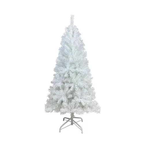Nordmann King 2D-s műfenyő, 120 cm, fehér, 230 ág, fém talppal, 75 cm alsó átmérő, kihajtható ágakkal, dús kivitel