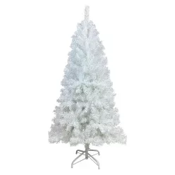   Nordmann King 2D-s műfenyő, 150 cm, fehér, 415 ág, fém talppal, 85 cm alsó átmérő, kihajtható ágakkal, dús kivitel