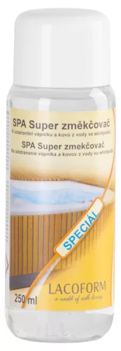 Jakuzzi vízlágyító, Chemoform SPA Super, fehér, 250 ml, vízkő- és fémion megkötő, gazdaságos adagolás, rendkívül hatékony