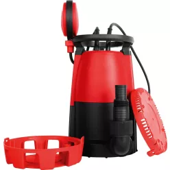   Elektromos búvárszivattyú, Strend Pro Garden MC900E, piros/fekete, 900 W, 10 m kábel, 300 l/perc, IP68, úszókapcsolós, tiszta vízhez és szennyvízhez