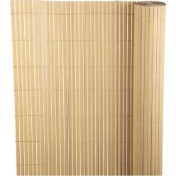   Lamellás kerítés, Strend Pro Garden Ence DF13, bambusz hatású, 100 cm x 3 m, PVC lamellák, 1300 g/m2, UV-álló, árnyékoló