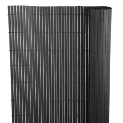   Lamellás kerítés, Strend Pro Garden Ence DF13, antracit, 200 cm x 3 m, PVC lamellák, 1300 g/m2, UV-álló, árnyékoló