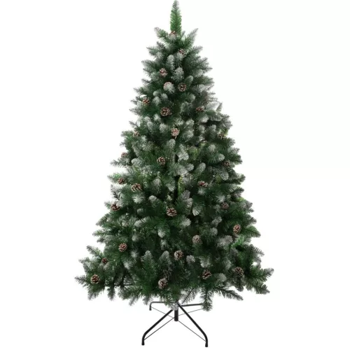  MagicHome Albero műfenyő, havas végek, tobozokkal, 150 cm