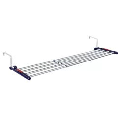   Leifheit 81413 Quartett 40 teleszkópos ruhaszárító, szürke, 55–105 cm állítható szélességgel, 4,2 m szárítófelülettel, radiátorra, ajtóra vagy ablakra akasztható kialakítással, kompakt és helytakarékos használatra