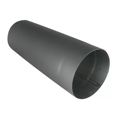 Füstcső, V.A.P.K. HS 1000/130/1,5, fekete, 100 cm / 130 mm, DC01 acéllemez, vastagfalú, lemezvastagság: 1,5 mm