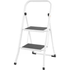   Fellépő, Strend Pro LFD080, 2 fokos, 47cm, fehér, acél, csúszásgátlós, stabil lábú
