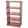 Strend Pro 5 polcos műanyag cipőtároló, rattan, 48 x 30,5 x 86 cm