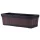 Műanyag virágláda, Strend Pro Garden Woodeff, sötétbarna, 47 x 15 cm, magasság: 17 cm, faerezetes mintázat, 9 l, fahatású