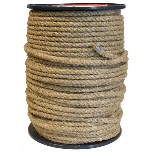 Juta/polipropilén sodrott kötél, Lanex S01029, natúr, hosszúság: 20 m, átmérő: 30 mm, teherbírás 5712 kg, általános felhasználásra, dobon (TC432111)
