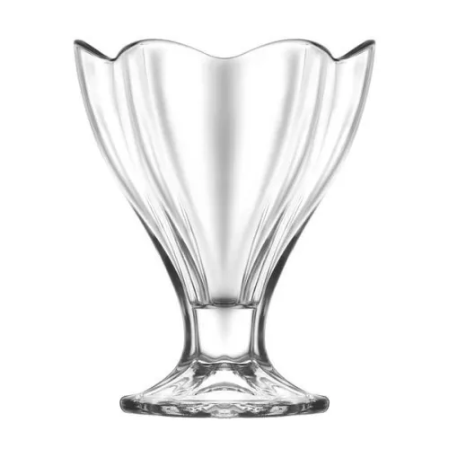 Desszertes pohár készlet, LAV Lily, 250 ml, 6 db, 10 x 12,7 cm, átlátszó, üveg