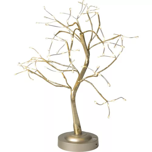 MagicHome karácsonyi dekoráció, fa, 108 melegfehér LED, USB, egyszerű világítás, 45 cm