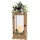 Karácsonyi lámpa, MagicHome Vianoce, fenyőággal és masnival, 20 x 20,5 x 51 cm, 1 db LED melegfehér fény, elemes (3xAAA), lánghatású, időzítő (6/18 óra), beltéri (IP20)