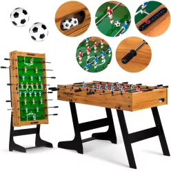   Csocsóasztal, Neo-Sport NS-803, zöld/fa, 120 x 60 x 80 cm, összecsukható, MDF játéktér, 22 játékos, 2 labda, 8 krómozott rúd, csúszásgátló fogantyúk, kézi számláló